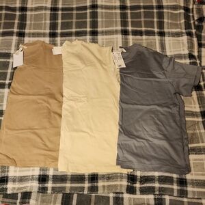 H&M Set of Three Neutral T-Shirts